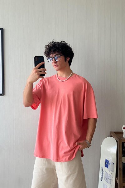 Flaw Wear Βασικό μπλουζάκι με κανονική εφαρμογή ροζ