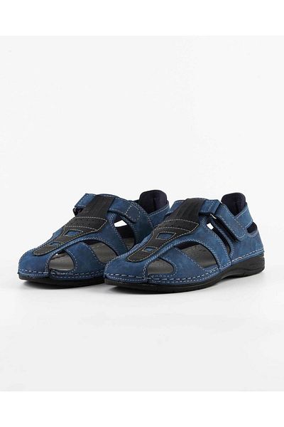 DR KLOMPA Men's Sandals Ms483 Navy Blue Mikanos Orthopedic Sandals