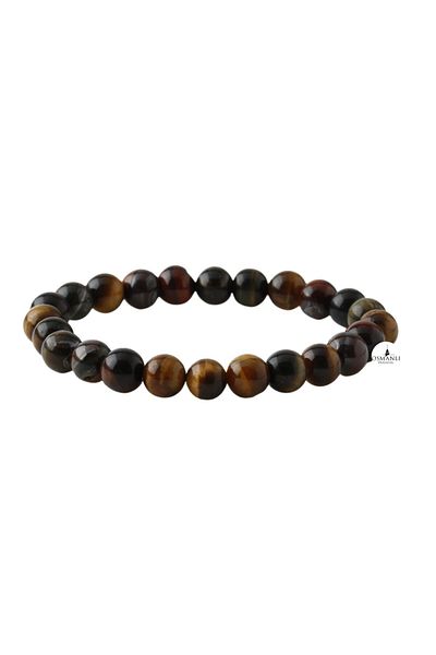 OSMANLI DOĞAL TAŞ Tiger Eye 8mm Natural Stone Bracelet