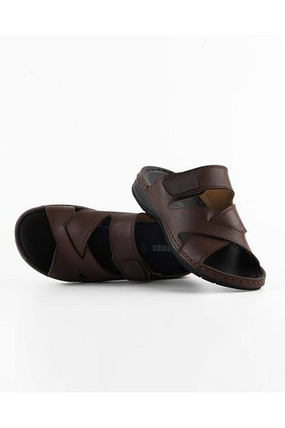 DR KLOMPA MS667 Model Orthopedic Summer Ανδρικές Παντόφλες - Καφέ