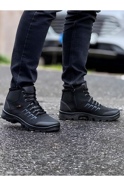 Ghattix Loft Winter Zipper Ανδρικές Μπότες Μπότες με τριχωτό εσωτερικό