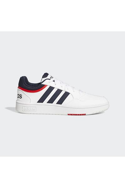adidas Gy5427 Hoops 3.0 Low Classic White Navy Blue Daily Shoes