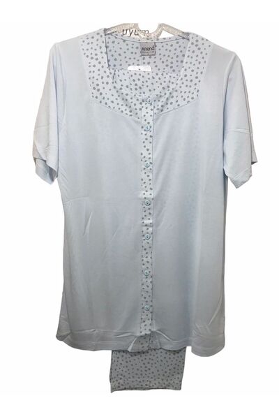 Nena Short Sleeve Open Front Pajama Set - 24643-