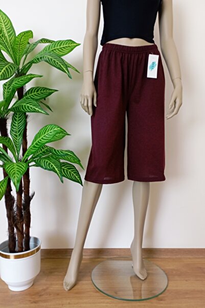 VİP BERA TEKSTİL Bordo Diz Altı Ince Yazlık Bermuda