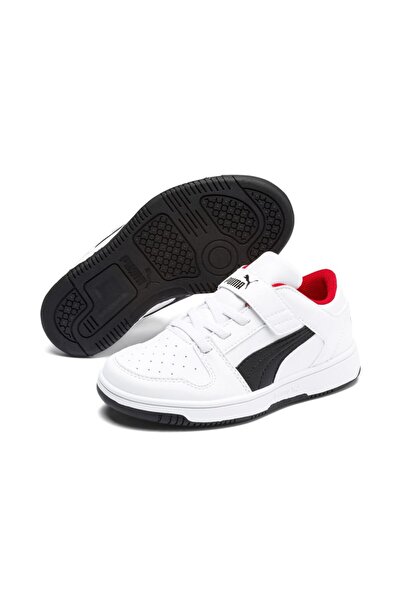 Puma Детски бели маратонки - Rebound Layup Lo SL V PS 370492-01