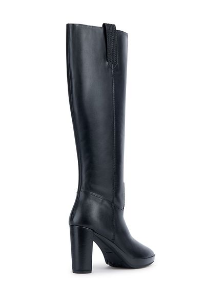 Geox حذاء Plaftorm نسائي بكعب من الجلد الأسود - Walk Pleasure D36tfa00043c9999