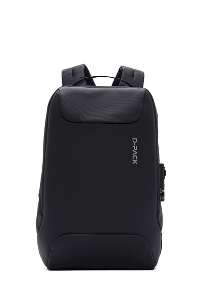 Derimod Men's Black Technological Hardcase Backpack - D-pack 23sbd3011hc
