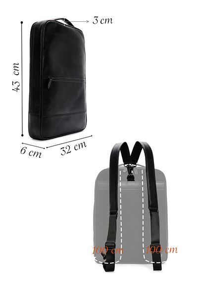 Derimod Men's Black Leather Backpack - Model 23sbd3303cr