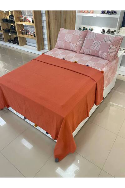 Sudemhome Double Dowry Cotton Boxed Pompom Pique Set Tile