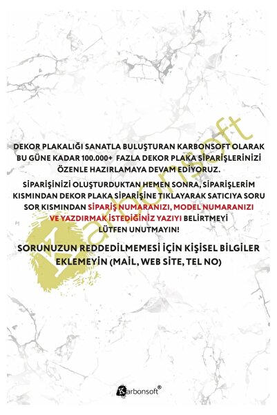 karbonsoft Akülü Araba Plakası | Kişiye Özel Akülü Araba Plakası | Akülü Araba Özel Plaka | Aksesuar (2 Adet)