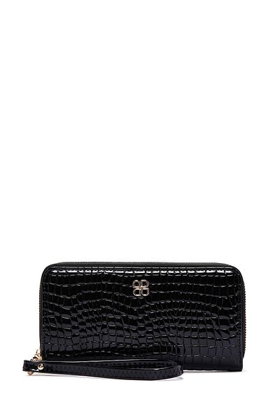 Derimod Black Crocodile Women's Wallet - 000a2d5506e3