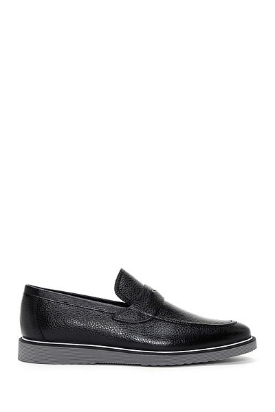 Derimod Men's Black 100% Leather, Genuine Leather Casual Penny Loafer Shoes, Casual Shoes, Daily Shoes 24Sf