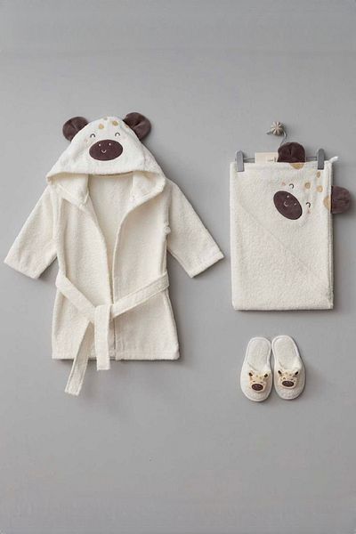 Cherub Baby Newborn Baby Towel Bathrobe Set Organic - Baby Birth Gift