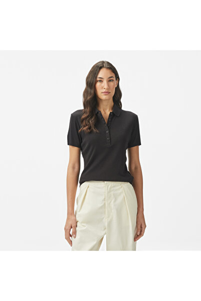 Nautica Kadın Siyah Regular Fit Polo Yaka T-Shirt