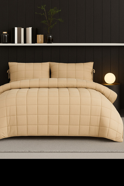 POMELO HOME Tek Kişilik Yatak Örtüsü Takımı Comfort Yeni Nesil Bej