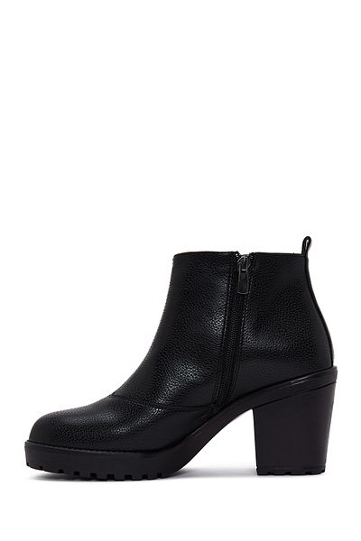 Derimod Black Women's Boots - Zippered and Thick Heeled, 24wfe2510ft
