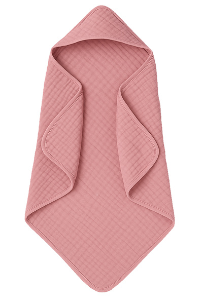 Moky Design Yenidoğan Bebek Müslin Banyo Havlusu Kapüşonlu, 4 Katlı, Kalın, Y...