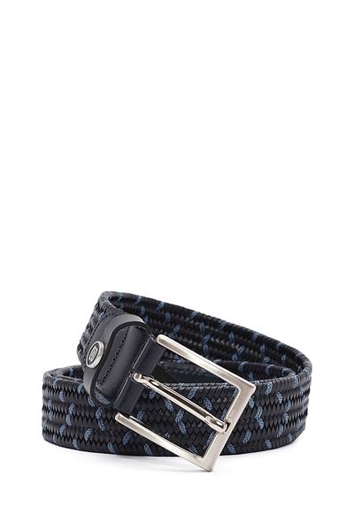 Derimod Men's Navy Blue Braided Leather Belt 000A2D 1400029