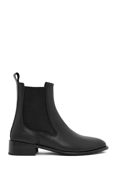 Derimod Women's Black Leather Chelsea Boots 24Wfd 210418
