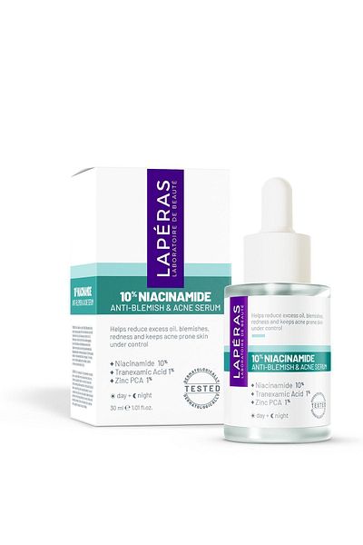 LAPERAS Black Vegan Serum - 10% Niacinamide, 1% Tranexamic Acid, 1% Zinc Pca