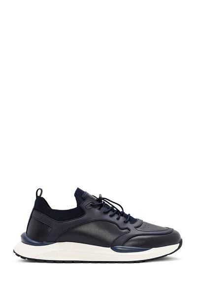 Derimod Δερμάτινο ανδρικό αθλητικό παπούτσια Navy Blue - Lace-up, Μοντέλο No: 24WFD 692518