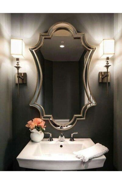 artglass vitray Dekoratif Banyo Aynası (65X100)