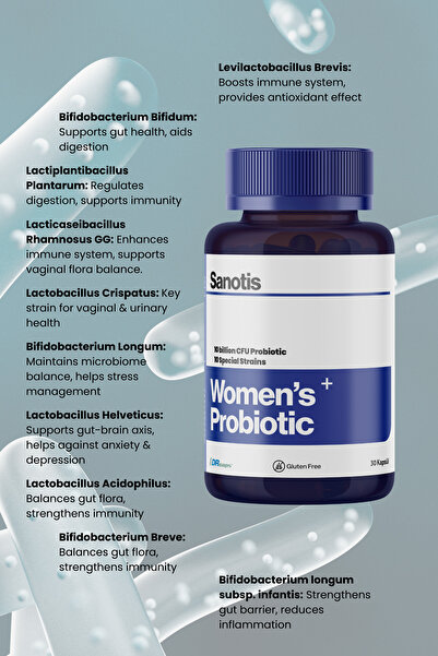 Sanotis Probiotics For Women Kadınlar Için Probiyotik Mikroorganizma 30 Kapsül