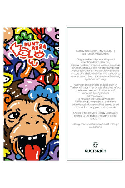 RustandRich Дамска мъжка кафява шапка тип „тракър“ от колекцията „Арт“ с рисунка „Дъдъл“