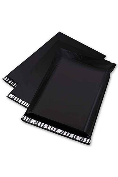 ambalaje365 Courier Bags 250 x 350+50 mm, Polyethylene, Black, 100 pcs/set