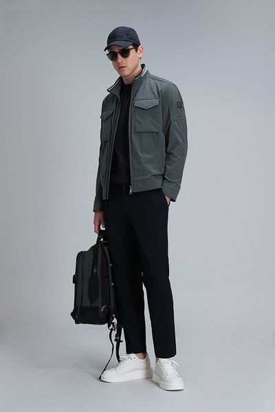 Lufian 111190323 Glen Smart Ανδρικό παντελόνι Chino Slim Fit Ανδρικό παντελόνι Navy Blue