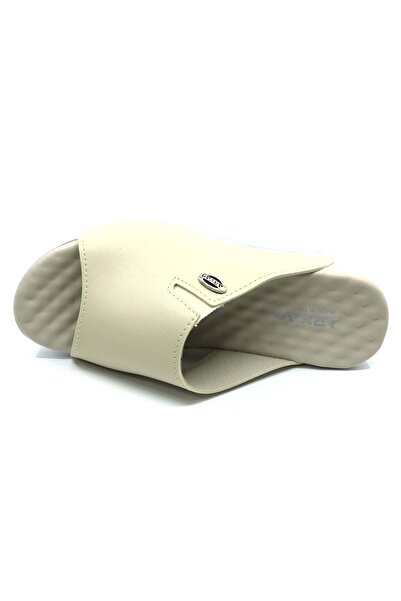 KOCAMANLAR Aryan 100-962 D.R Recommended Air Sole Orthopedic Women's Slippers Beige
