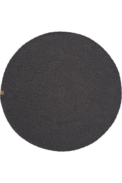 Cool Halı Glenn 611 Antrasit Banyo Halısı Yuvarlak Antre Hasır Dokulu Banyo P...