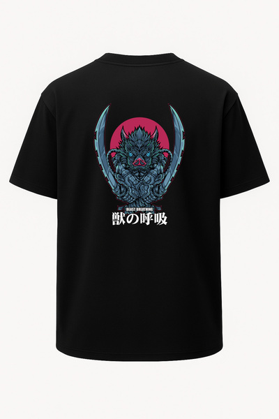 nirvoda Μπλουζάκι Unisex με στάμπα İnosuke Demon Slayer