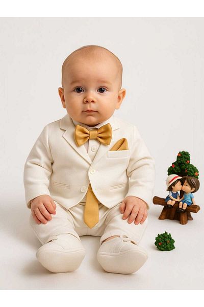 KATIA - Baby Tie-Bow Tie Baby Boy Mevlüt Set / Mevlütlük Set - Newborn Clothing Set