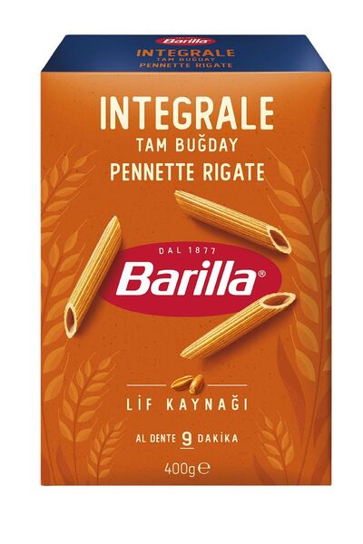 Barilla Tam Buğday Kalem Makarna (Integrale Pennette Rigate) 400 gr