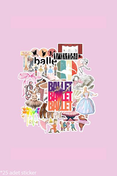 dadi ramba Ballet - Bullet Journal - Agenda - Planner - Notebook - Laptop Sticker Sticker - Sticker Pack