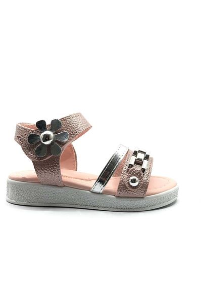 Kids Club Shoes İremsu Sandale cu lanț cu trandafiri pentru fete Pantofi pentru copii ROZ