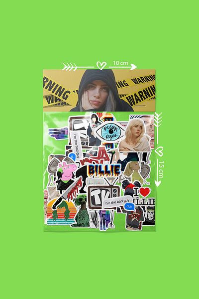 dadi ramba Billie Eilish Bullet Journal - Agenda - Planner - Notebook - Laptop Sticker Sticker - Sticker Pack
