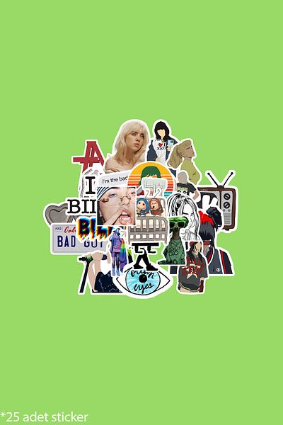 dadi ramba Billie Eilish Bullet Journal - Agenda - Planner - Notebook - Laptop Sticker Sticker - Sticker Pack