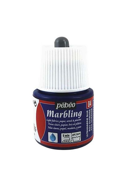 Pebeo Ultramarine Blue 45ml - Marbling Marbling Paint Bottle 13004