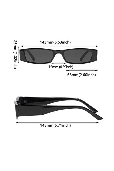 Kinary Vintage Dikdörtgen Güneş Gözlüğü Krem 1045