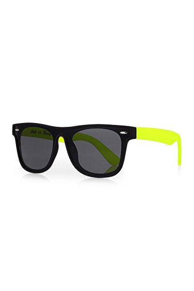 Kinary Unisex Güneş Gözlüğü Siyah Parlak Florasan Sap Cam Siyah 2008