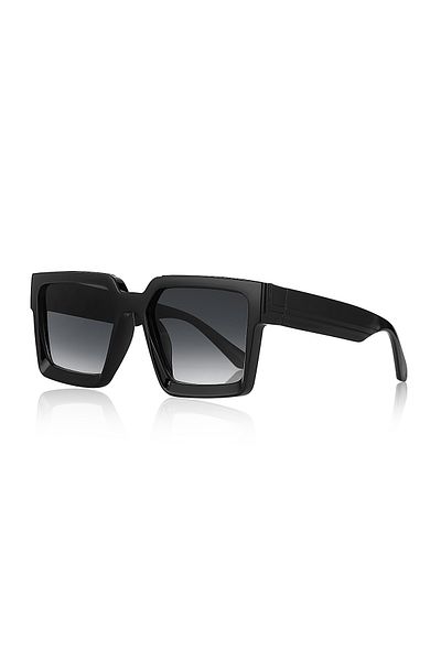 Kinary 2024 Black Shiny Unisex Sunglasses