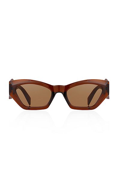 Kinary New Trend Vintage Sunglasses Brown Shiny 1040