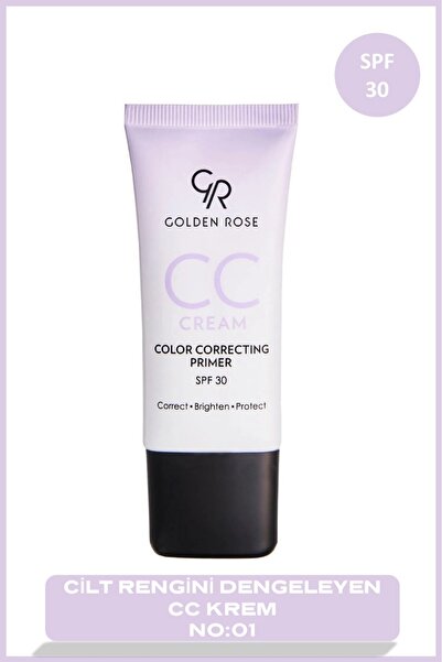 Golden Rose Cc Cream Primer 01 Violet Hyaluronik Asitli Cilt Dengeleyici CC Krem 30 ml
