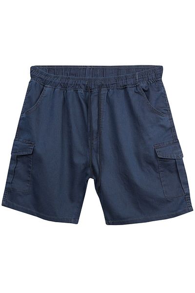 tambattal Plus Size Cargo Pocket Lycra Lace-Up Denim Shorts (Wide Comfortable Fit)