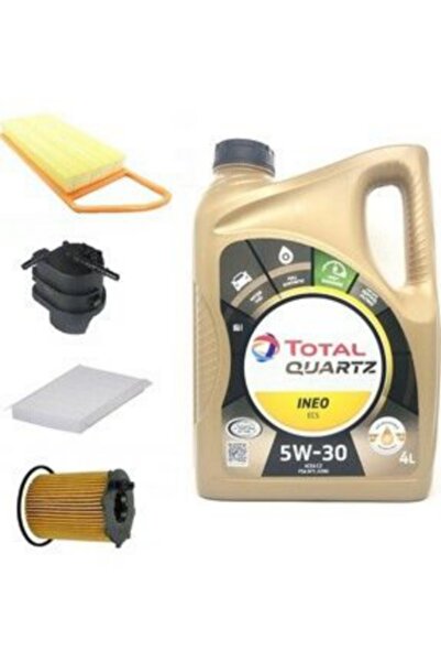 TOTAL Quartz Ineo Ecs 5W-30 Partiküllü Motor Yağı 4 lt+ Peugeot 207 1.4 Dizel...