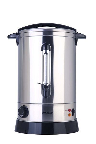sonashi 6.8L Electric Water Boiler - Stainless Steel Double Layer Body with Water Tag