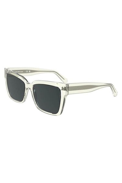 Calvin Klein Unisex Jeans - Ckj 24606s 006 54 Oval Transparent RectanGular SunGlasses