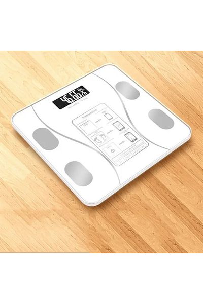 ABYZ SMART electronic scale with personalized monitoring Wireless BMI BlueTooth Digital Body Health White